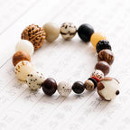 Fortune Jewel Bodhi Seed Lotus Wisdom Peace Wrist Mala Bracelet