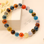 Fortune Jewel Colorful Candy Agate Healing Strength Bead Bracelet
