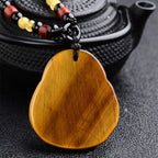 Fortune Jewel Tiger's Eye Laughing Buddha Blessing Necklace
