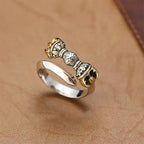 Fortune Jewel Tibetan Dorje Vajra Engraved Design Copper Luck Wealth Adjustable Ring