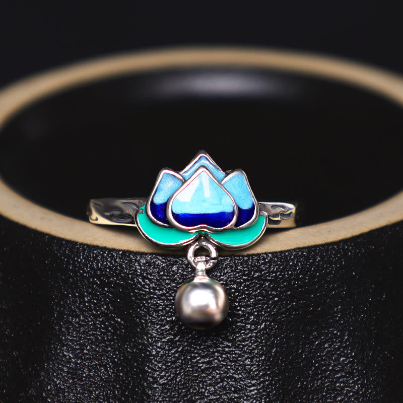 Fortune Jewel Lotus Flower Pattern Enlightenment Ring Fortune Jewel