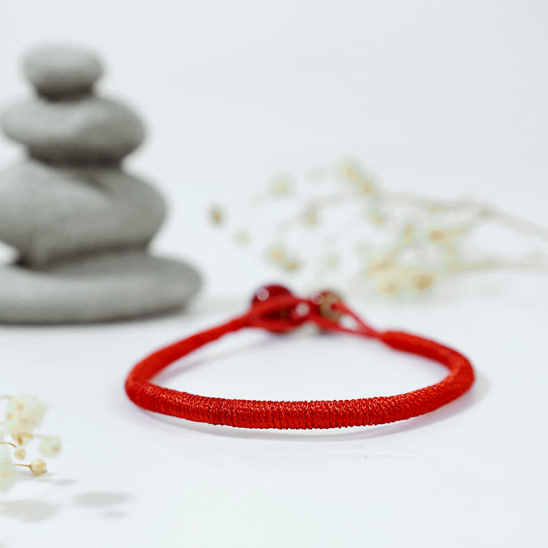 Fortune Jewel FengShui Lucky Red String Ceramic Bracelet