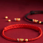 Fortune Jewel 925 Sterling Silver Handmade Koi Fish Wealth Success Braided Rope Bracelet