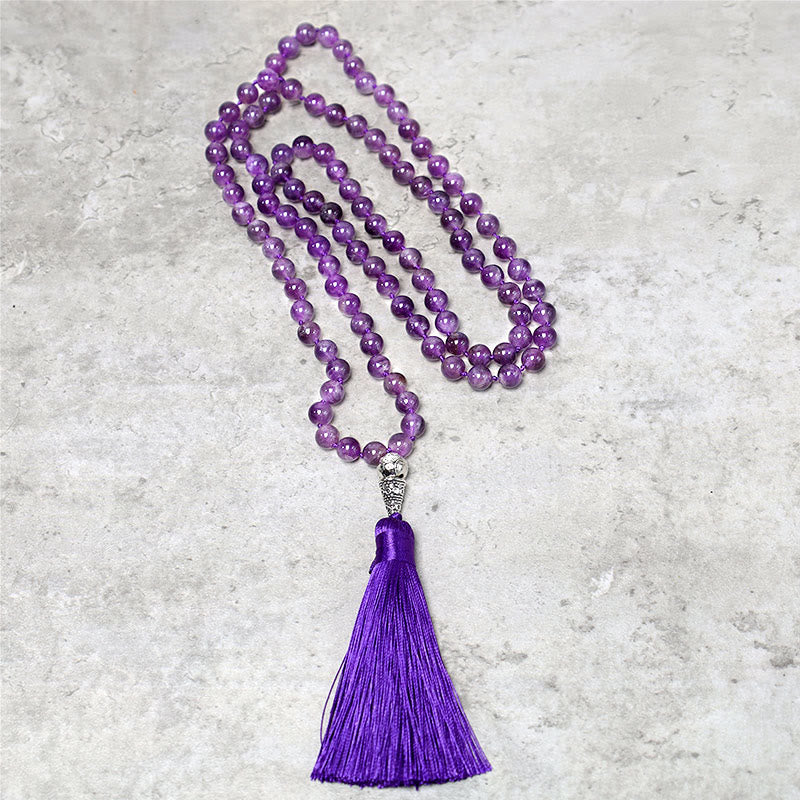 Fortune Jewel Tibetan 108 Mala Beads Necklace Yoga Meditation Prayer Beads Necklace