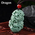 Buddha Stones Natural Jade 12 Chinese Zodiac Prosperity Necklace Pendant Fortune Jewel