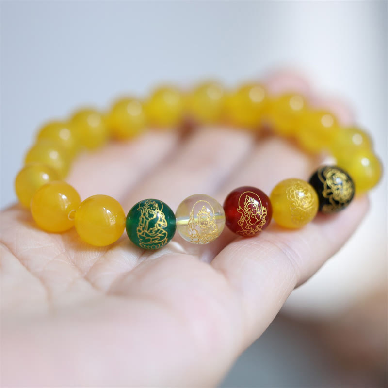 Fortune Jewel Five Elements God of Wealth Various Agate Crystal Wealth Bracelet