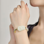 Fortune Jewel 925 Sterling Silver Chinese Zodiac Hetian Jade Happiness Luck String Bracelet