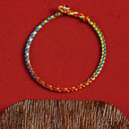 Fortune Jewel "May you be blessed with peace and safety in all four seasons" Lucky Multicolored Bracelet