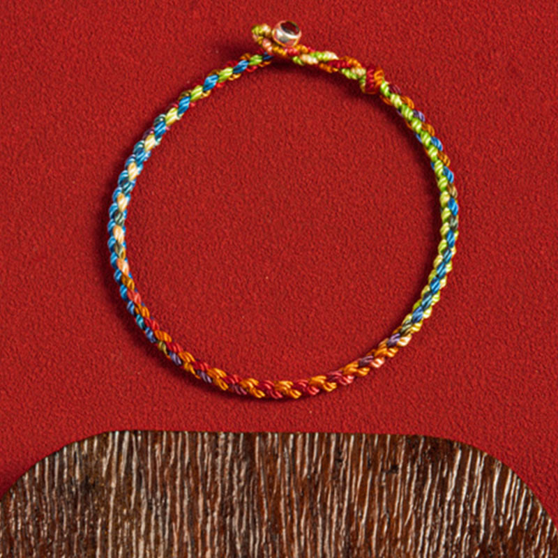 Fortune Jewel "May you be blessed with peace and safety in all four seasons" Lucky Multicolored Bracelet