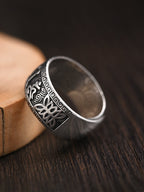 Adjustable 925 Silver Six-Syllable Mantra Ring