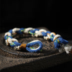 Fortune Jewel Tibetan Zakiram Goddess of Wealth Bead Engraved Handmade Luck Bracelet