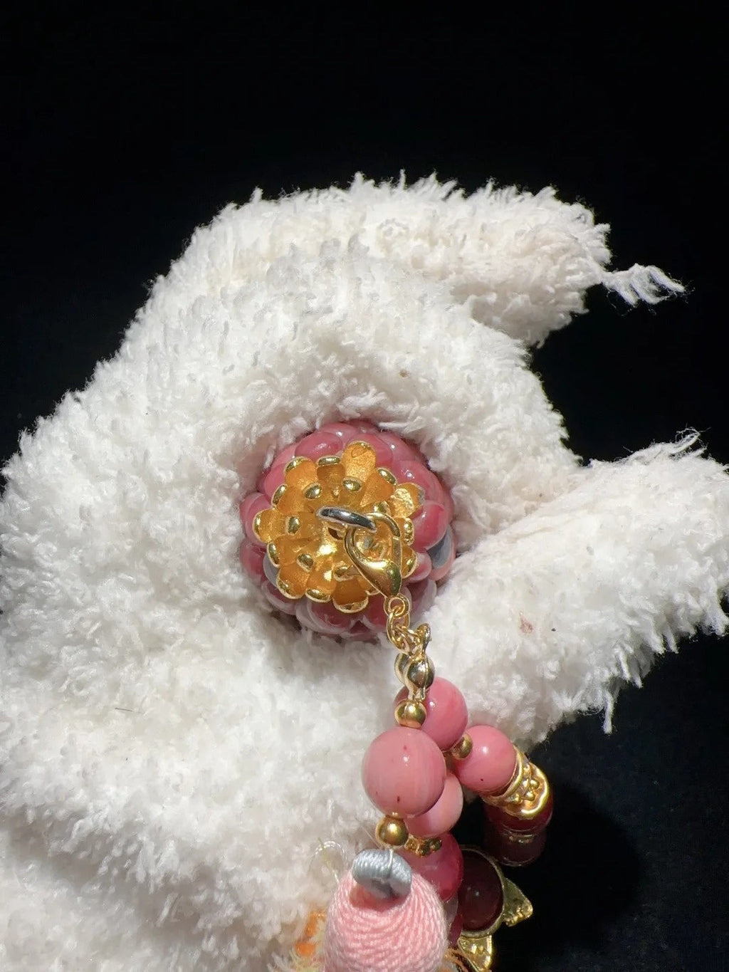 Matte Strawberry Pink Corn Charm