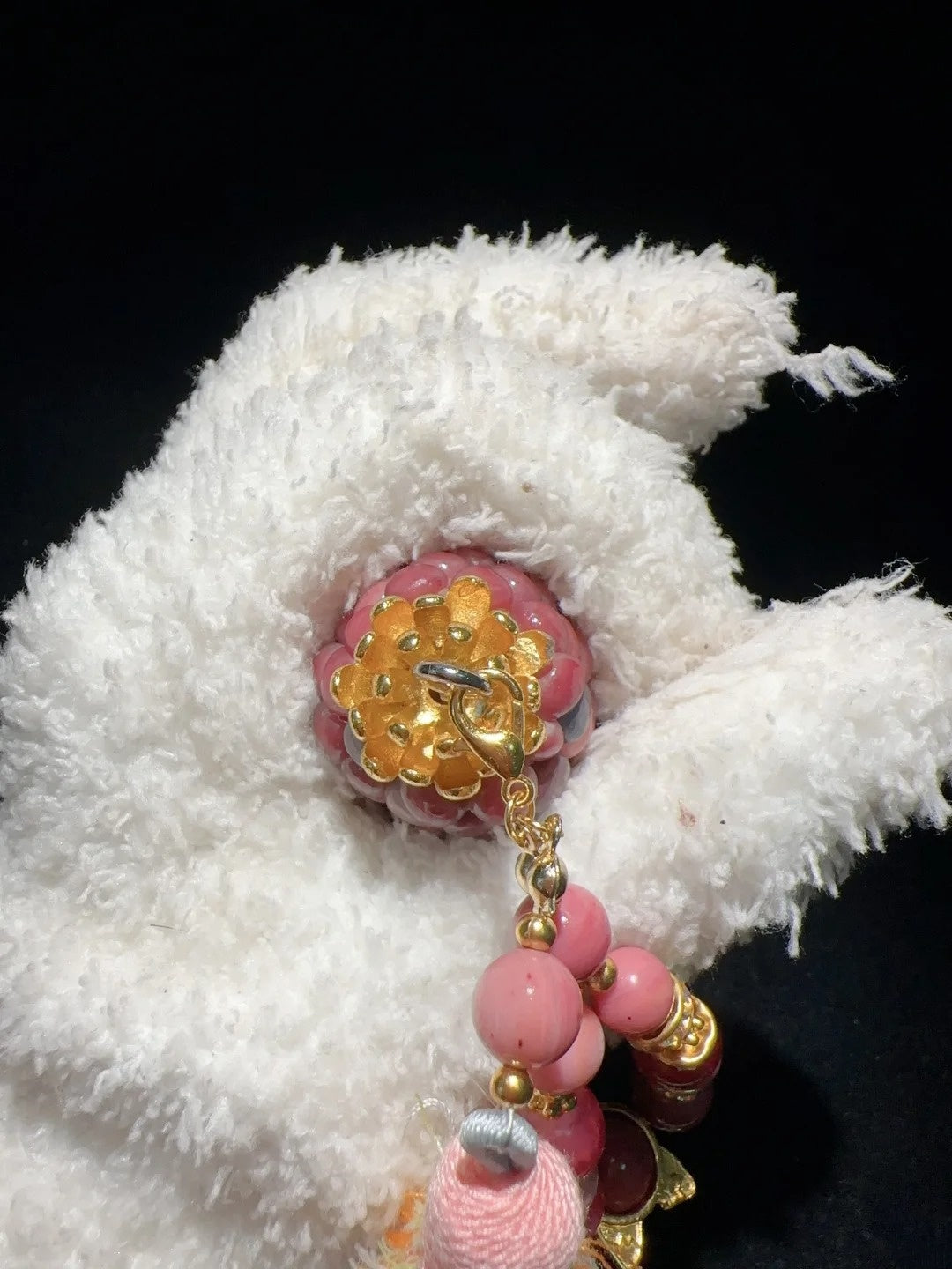Matte Strawberry Pink Corn Charm
