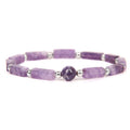 Fortune Jewel Natural Crystal Amethyst Tiger Eye Spiritual Balance Bracelet