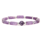 Fortune Jewel Natural Crystal Amethyst Tiger Eye Spiritual Balance Bracelet