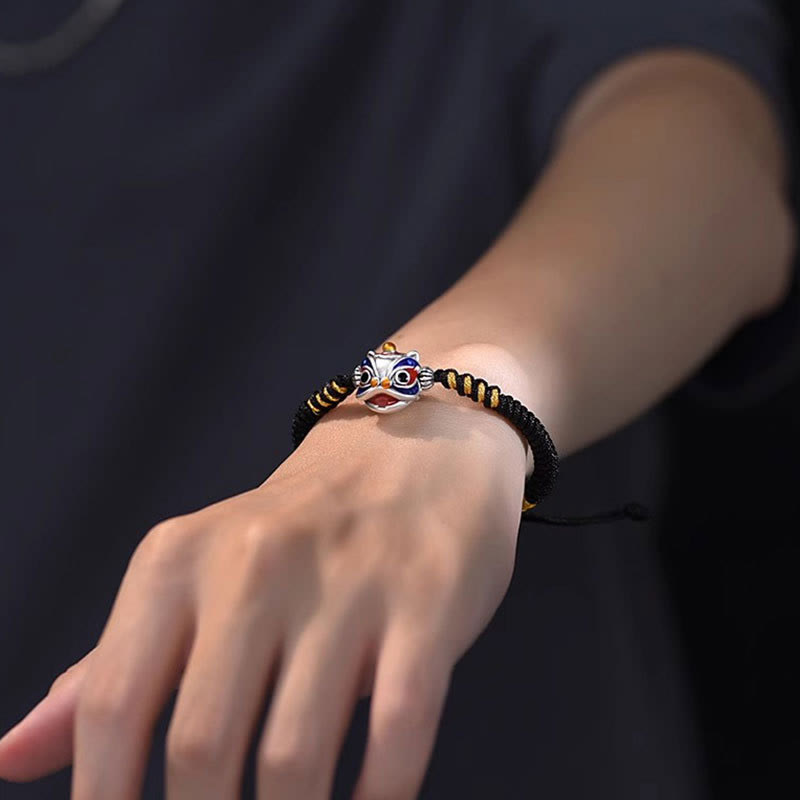 Fortune Jewel Handmade Dancing Lion Luck Braided String Bracelet