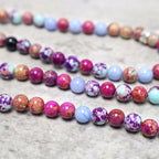 Fortune Jewel Natural Purple Miano Real Stone Lotus Mala