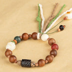 Fortune Jewel Lightning Strike Wood Bodhi Seed Cat Paw Claw Auspiciousness Protection Tassel Bracelet