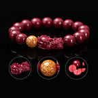 Fortune Jewel Tibetan Cinnabar Pixiu Calm Bracelet