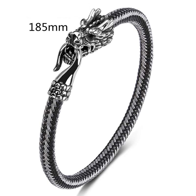 Fortune Jewel Dragon Titanium Steel Protection Luck Bracelet Fortune Jewel