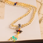925 Sterling Silver 108 Mala Beads Natural Citrine Red Agate Amber Pleasure Charm Bracelet
