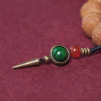 Fortune Jewel Tibet Bodhi Seed Dzi Bead Peace Charm Wrist Mala Bracelet