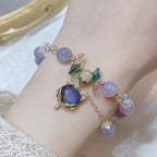 Fortune Jewel Natural Purple Jade Fox Charm Happiness Bracelet