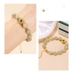 Fortune Jewel Natural Jade Prosperity Bead Chain Bracelet