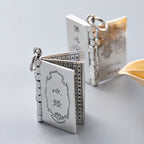 Fortune Jewel 990 Sterling Silver Heart Sutra Great Compassion Shurangama Mantra Lotus Vajra Peace Necklace Pendant Fortune Jewel
