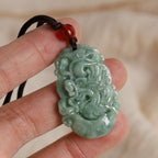 Buddha Stones Natural Jade 12 Chinese Zodiac Prosperity Necklace Pendant Fortune Jewel