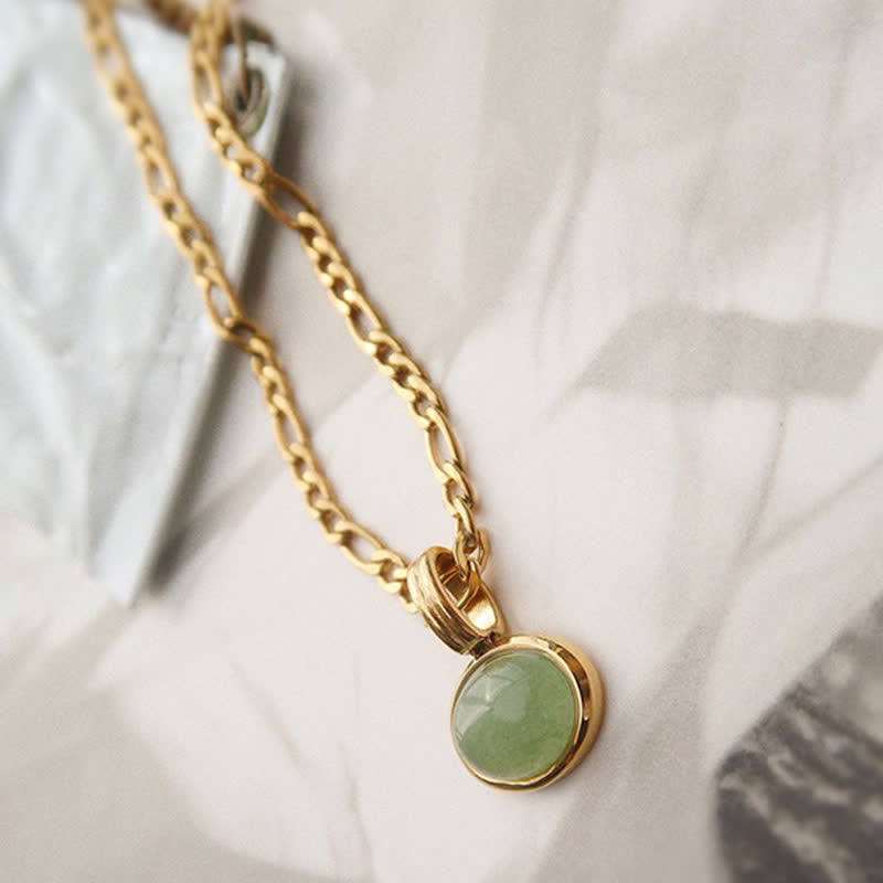 Fortune Jewel Oval Turquoise Strength Titanium Steel Necklace Pendant