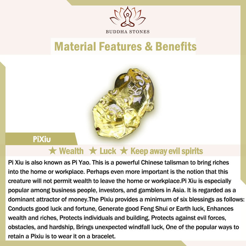 Fortune Jewel Natural Citrine Double PiXiu Tiger Eye Prosperity Protection Bracelet