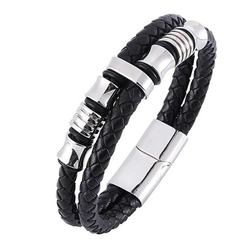 Fortune Jewel Layered Leather Weave Fortune Bracelet