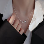 Fortune Jewel Bamboo Leaf Design Copper Zircon Wealth Necklace Pendant
