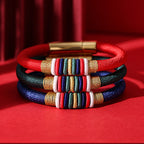 Fortune Jewel Tibetan Handmade Colorful King Kong Knot Five Elements Luck Braid String Bracelet