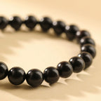 Fortune Jewel Cute Ebony Wood Cat Head Pattern Peace Bracelet