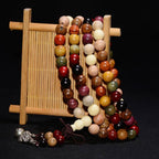 Fortune Jewel  108 Beads Wenge Wood Mala Blessing Meditation Bracelet