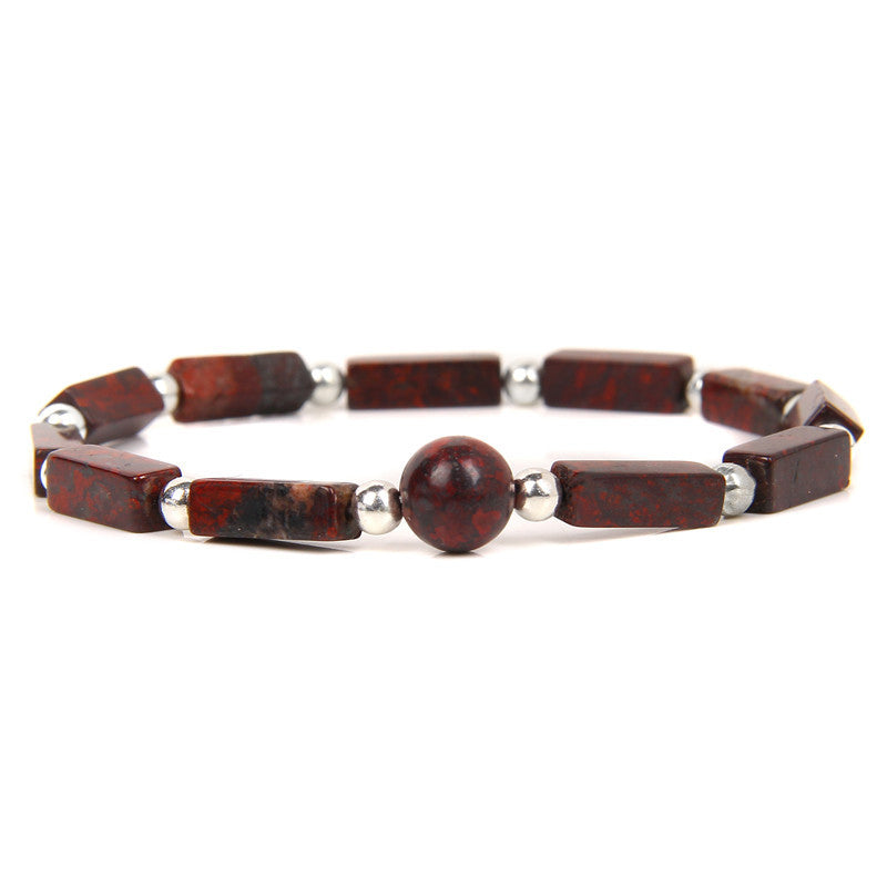 Fortune Jewel Natural Crystal Amethyst Tiger Eye Spiritual Balance Bracelet