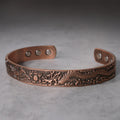Fortune Jewel Dragon Phoenix Magnetic Solid Copper Cuff Bracelet Bangle