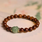 Fortune Jewel Sandalwood Lovely Cat Paw Protection Bracelet