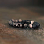 Fortune Jewel Silver Sheen Obsidian Ebony Wood Soothing Bracelet
