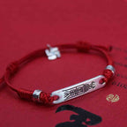 Fortune Jewel 925 Sterling Silver Red String Luck Strength Braid Bracelet