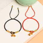 Fortune Jewel Handcrafted Lily Of The Valley Flower Charm Design Luck Protection Braided Bracelet