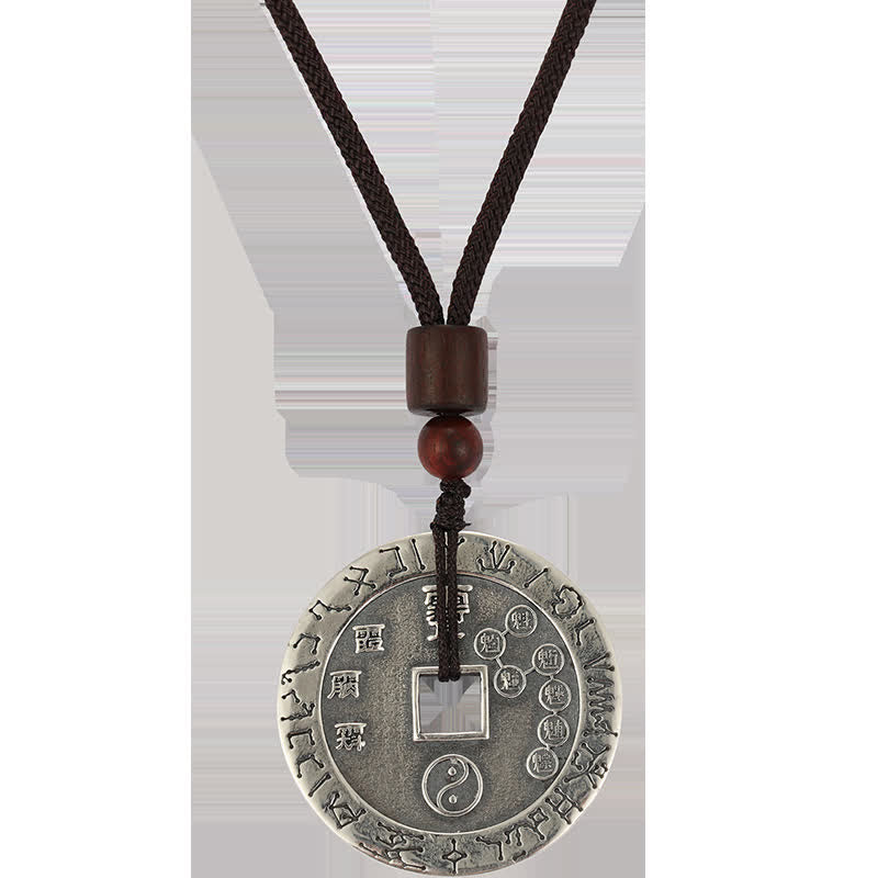 Fortune Jewel Bagua Yin Yang Copper Coin Star Balance Energy Necklace Pendant Fortune Jewel