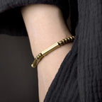 Fortune Jewel Tibetan Simple Design Copper Wealth Luck Bracelet