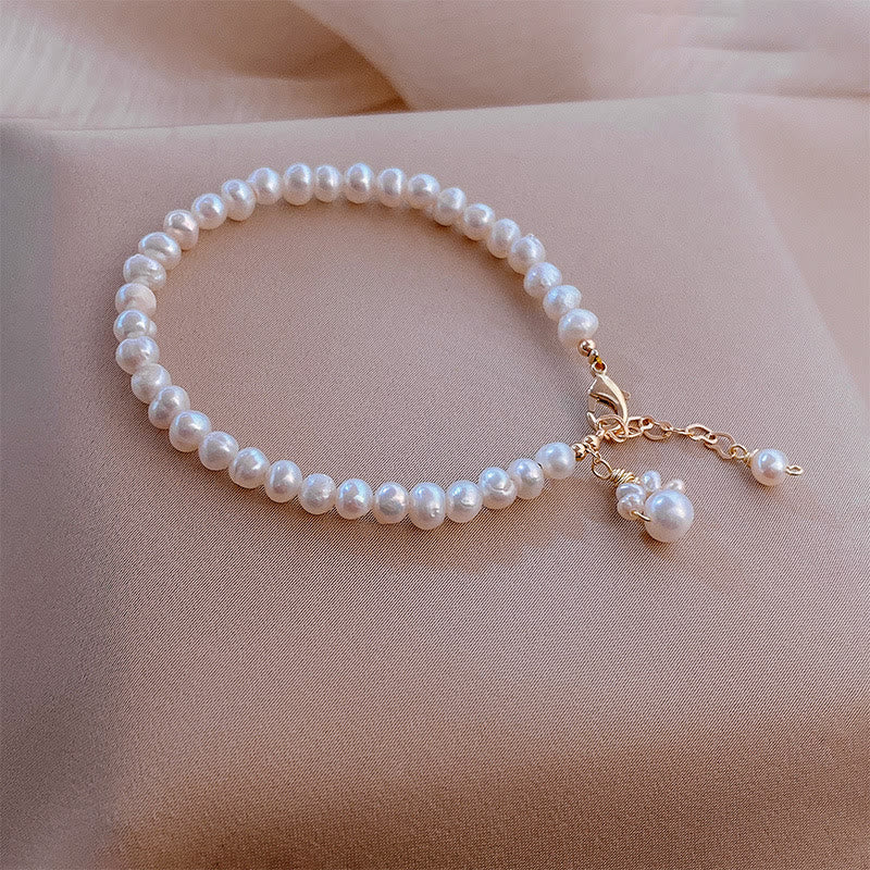 Fortune Jewel Pearl Cat Paw Healing Chain Bracelet