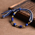 Fortune Jewel Handmade Natural Lazurite Bead Positive Rope Bracelet