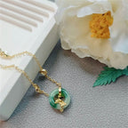 Fortune Jewel Cyan Jade Koi Fish Healing Harmony Bracelet