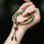 Fortune Jewel Green Sandalwood Positive Peace Bracelet