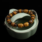 Fortune Jewel Natural Tiger Eye Stone Integrity Willpower Bracelet